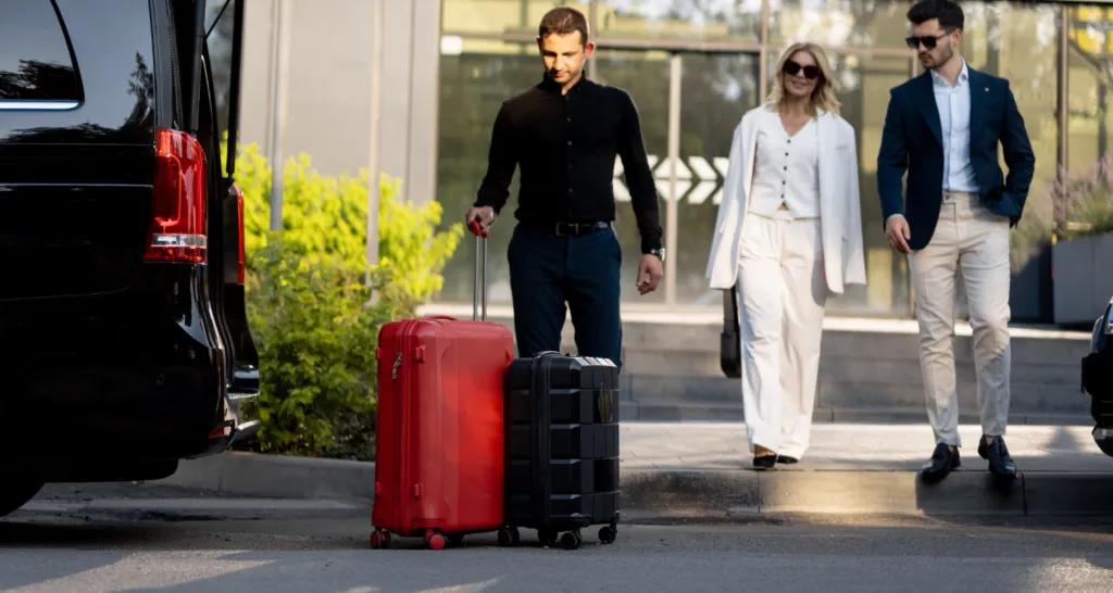 Chauffeur service in Brisbane providing airport pickup with luggage assistance