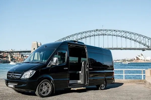 Comfortable group arrival using Mercedes Benz Sprinter van hire